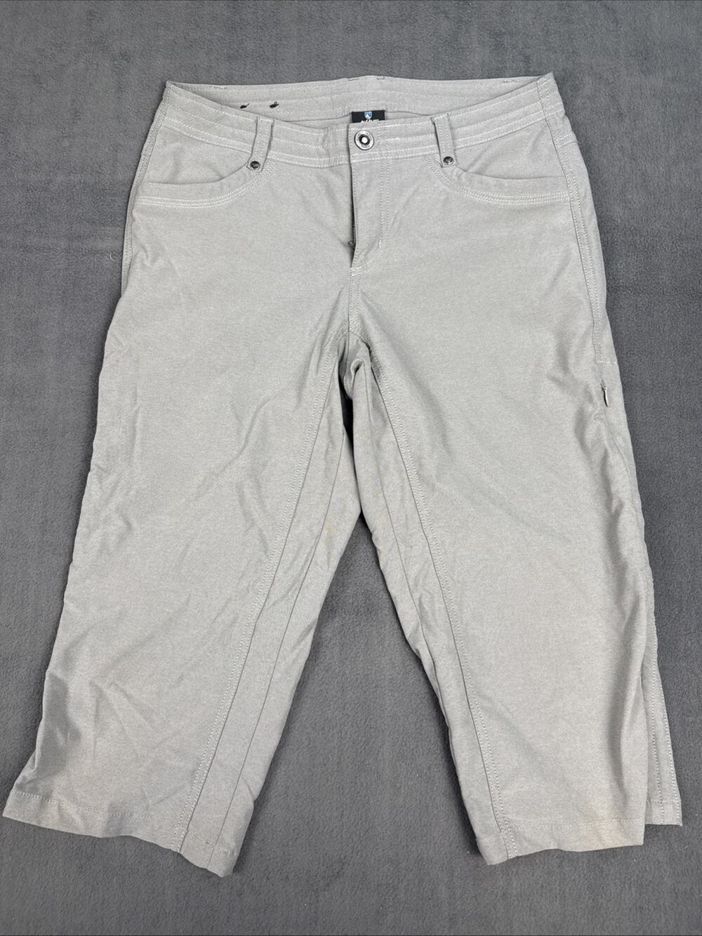 Kuhl Women's Size 6 Gray Nylon Straight Leg Trekr Capri Outerwear Pants